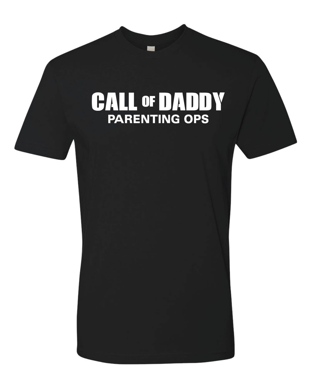 Father's Day Call of Daddy Cotton Crew Tee - Black - 5KounT