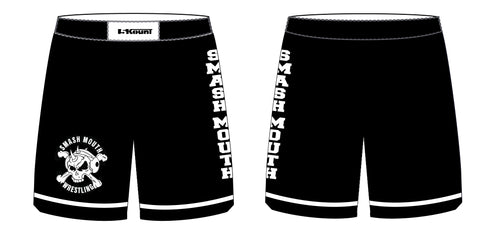 SmashMouth Wrestling Sublimated Fight Shorts - Black