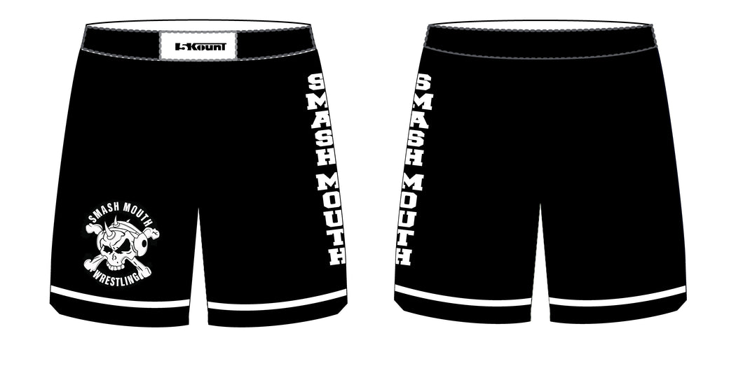 SmashMouth Wrestling Sublimated Fight Shorts - Black