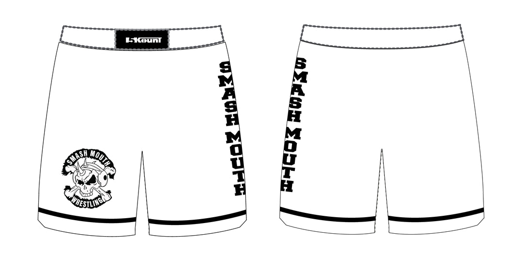 SmashMouth Wrestling Sublimated Fight Shorts - White
