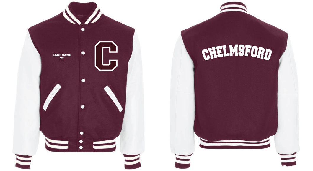 Chelmsford Lions Varsity Jacket - Maroon/White (Generic)