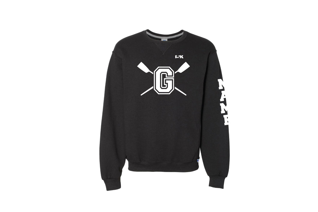 Glastonbury Crew Russell Athletic Cotton Crewneck Sweatshirt Vintage Design- Black
