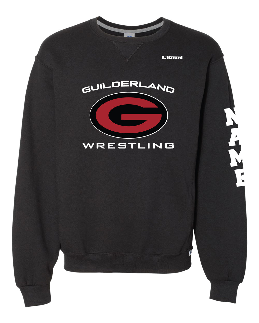 Guilderland Wrestling Russell Athletic Cotton Crewneck Sweatshirt - Black - 5KounT2018