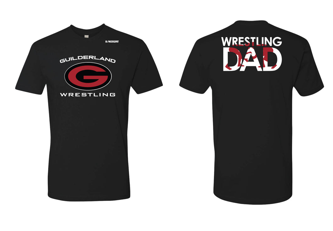 Guilderland Wrestling Dad Cotton Crew Tee - Black - 5KounT2018