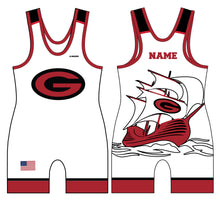 Guilderland Wrestling Sublimated Men's Singlet - White - 5KounT2018