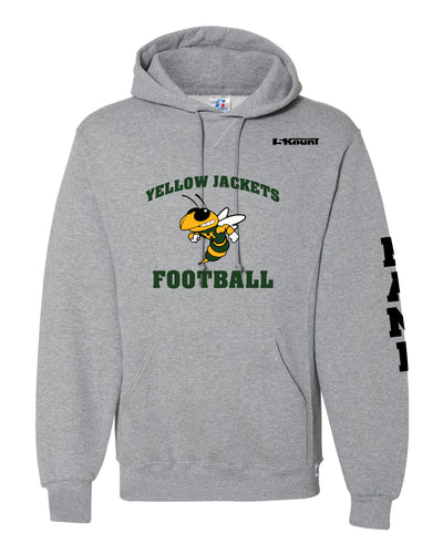 Yellow Jackets Football Russell Athletic Cotton Hoodie - Gray - 5KounT2018