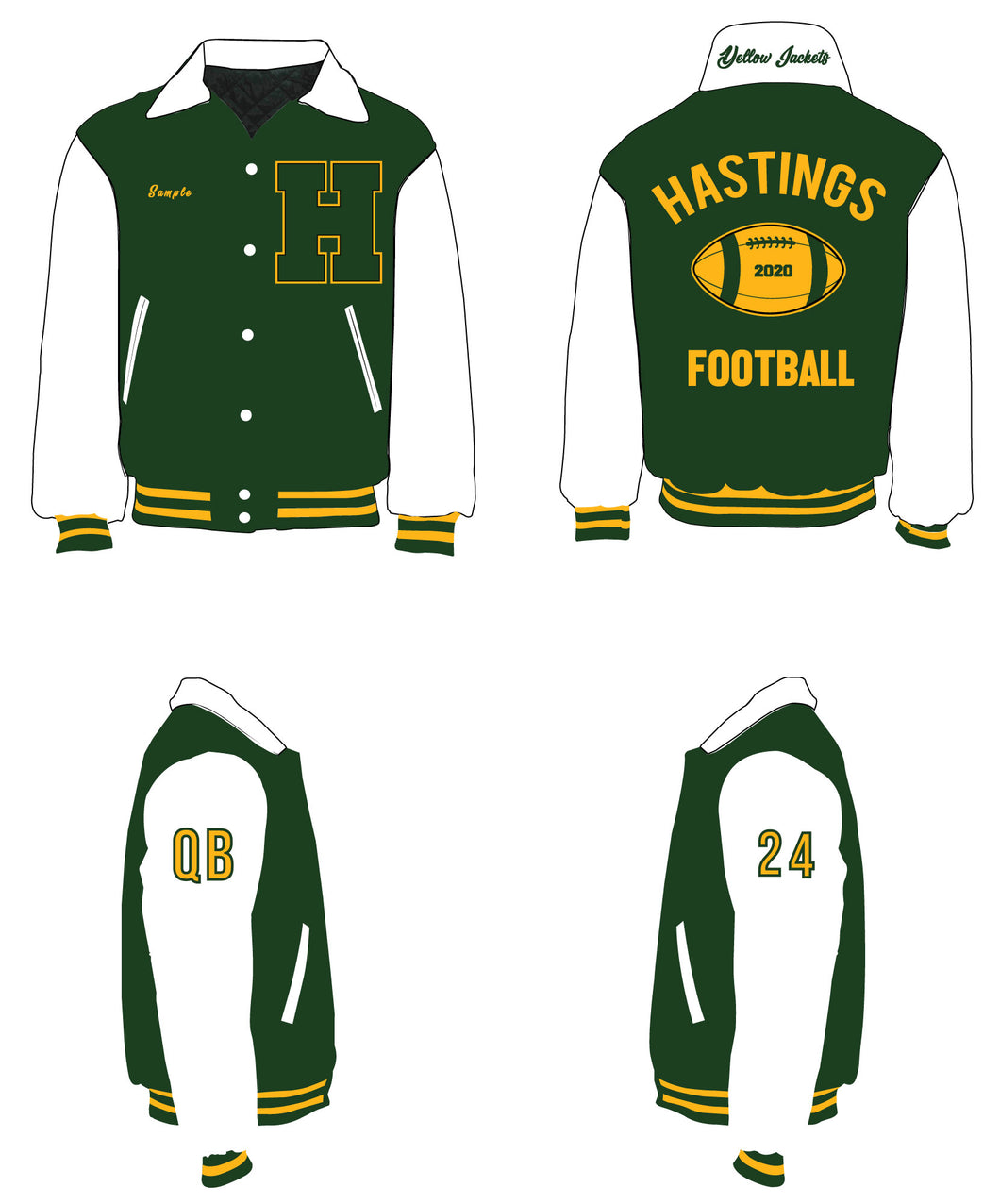 Hastings Yellow Jackets Varsity Jacket - 5KounT2018