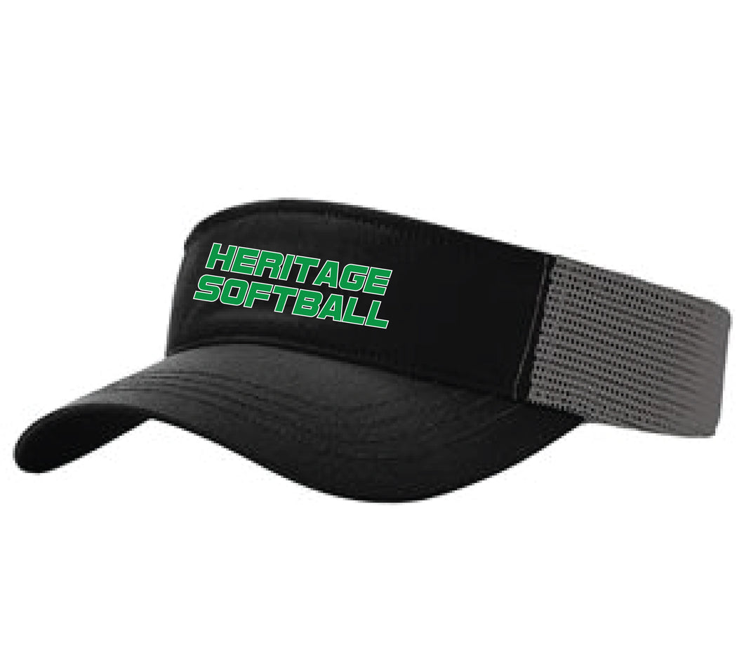 Heritage Softball Visor Hat - Black - 5KounT2018