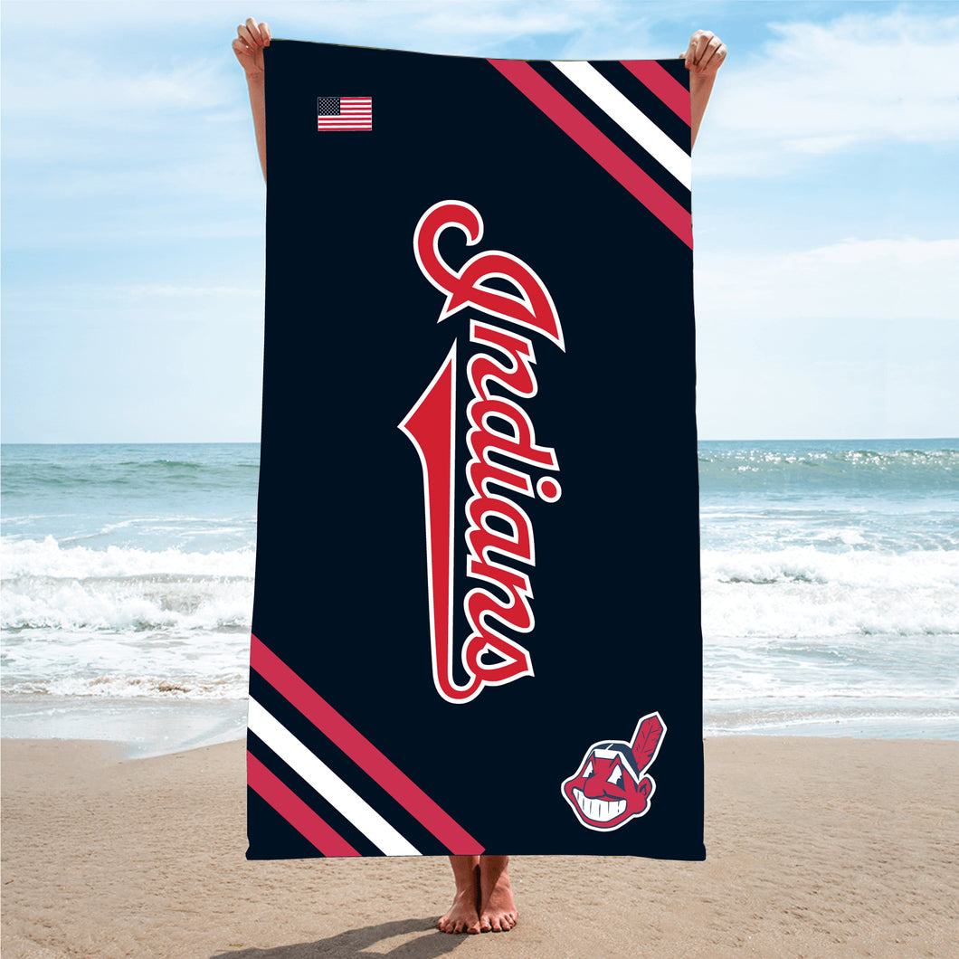 Indians Baseball Sublimated Beach Towel - 5KounT2018