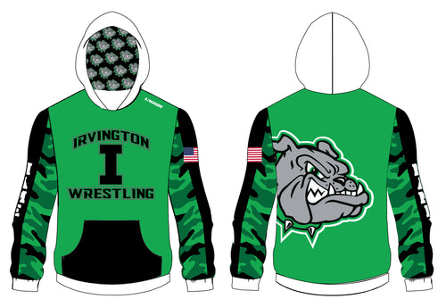 Irvington Wrestling Sublimated Hoodie - Green / Black - 5KounT2018