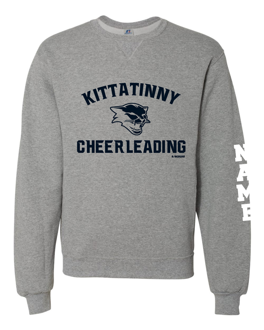 Kittatinny Cheer Russell Athletic Cotton Crewneck Sweatshirt - Gray - 5KounT2018