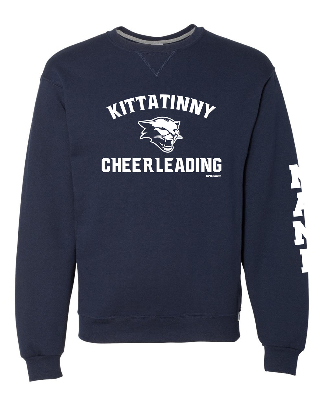 Kittatinny Cheer Russell Athletic Cotton Crewneck Sweatshirt - Navy - 5KounT2018