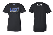 Lackey Wrestling Cotton Women's Crew Tee - Black - 5KounT2018