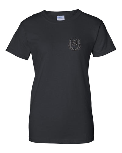 Dumont Police Cotton Women's Crew Tee - Black (Design 1) - 5KounT