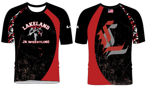 Lakeland Wrestling Sublimated Fight Shirt - Color Block - 5KounT