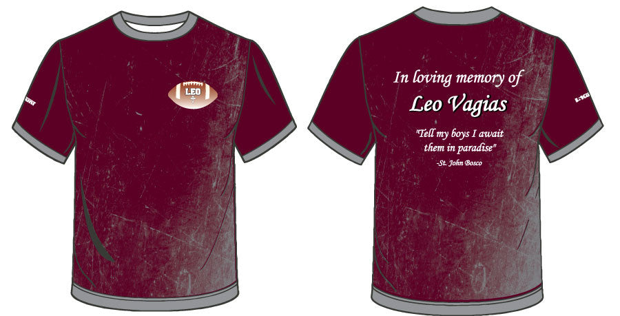 In loving memory of Leo Vagias - Sublimated Shirt- Maroon - 5KounT