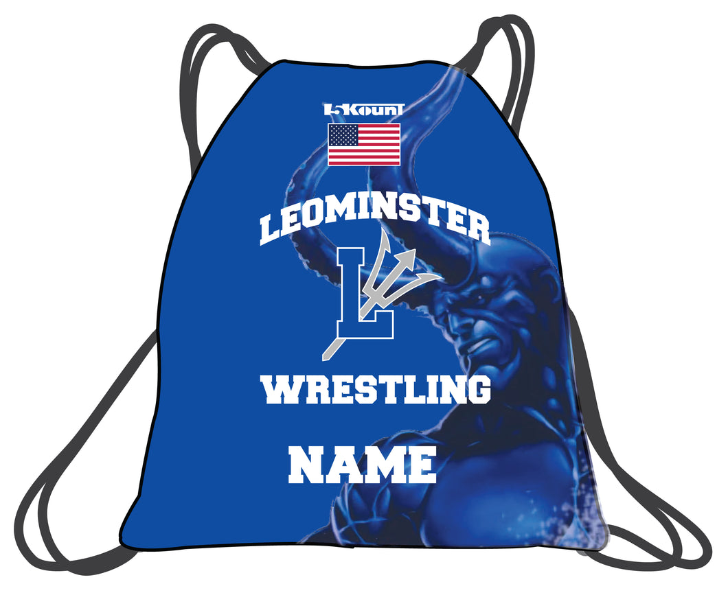 Leominster Wrestling Sublimated Drawstring Bag - 5KounT2018
