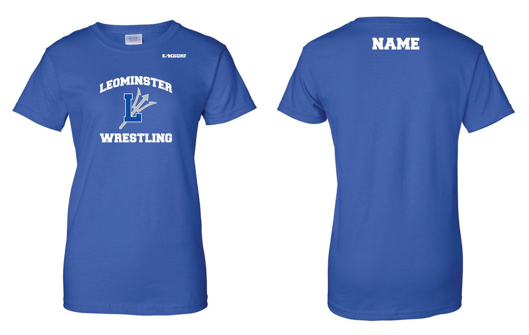 Leominster Wrestling Cotton Women's Crew Tee - Royal - 5KounT2018