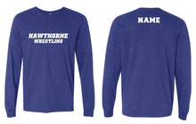 Hawthorne Wrestling Cotton Crew Long Sleeve Tee - Royal