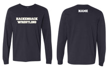 Hackensack Wrestling Cotton Crew Long Sleeve Tee - Navy