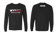 Nyack Wrestling Cotton Crew Long Sleeve Tee - Black