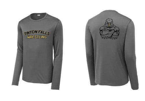Tinton Falls Wrestling Long Sleeve DryFit Shirt - Dark Smoke Gray