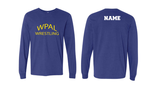 WPAL Wrestling Long Sleeve Cotton Crew Tee - Royal - 5KounT