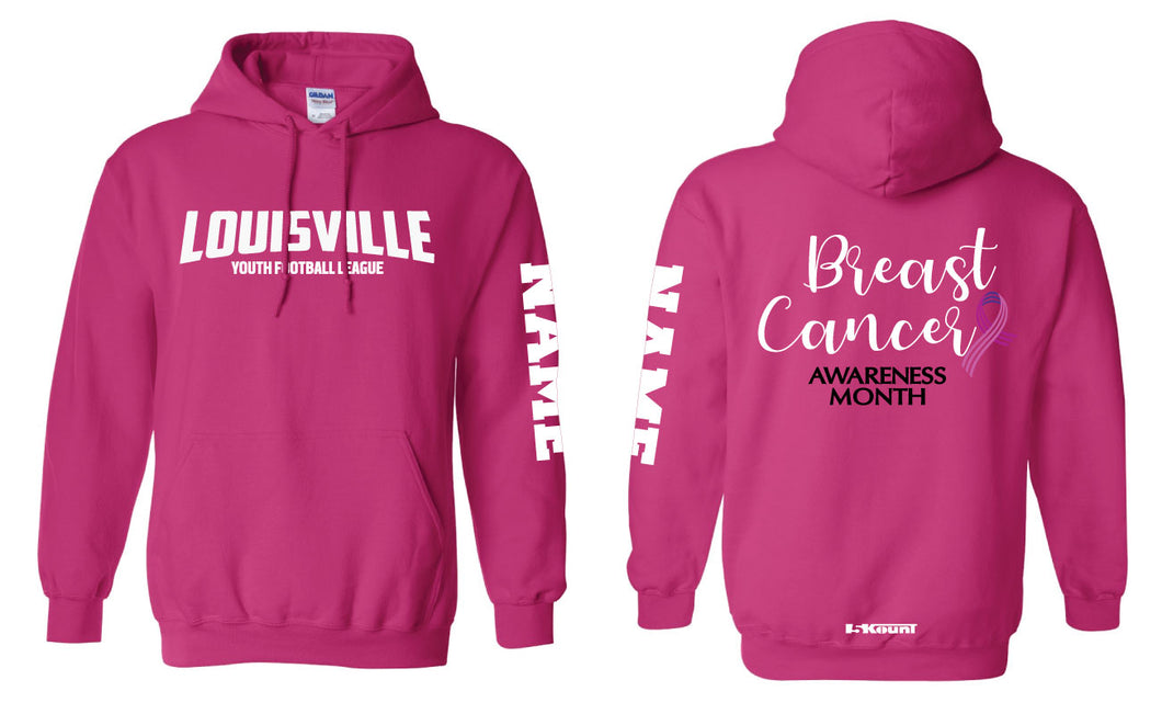 Louisville Football Cotton Hoodie Cancer Awareness - 5KounT2018