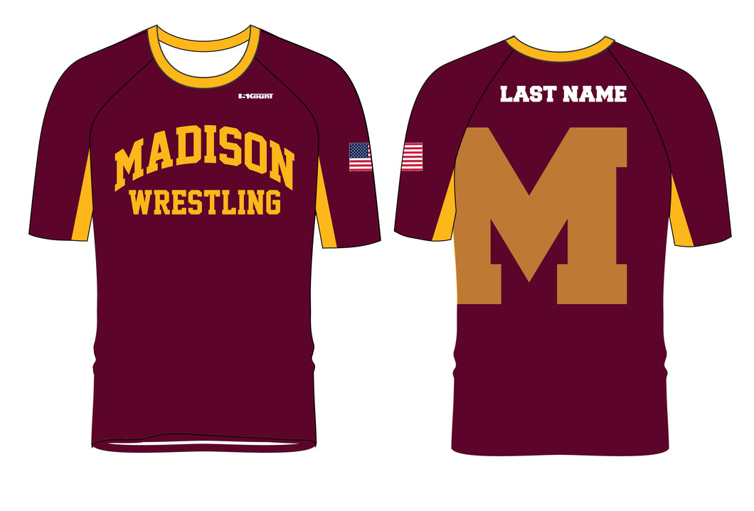 Madison Wrestling Sublimated Fight Shirt - Maroon - 5KounT2018