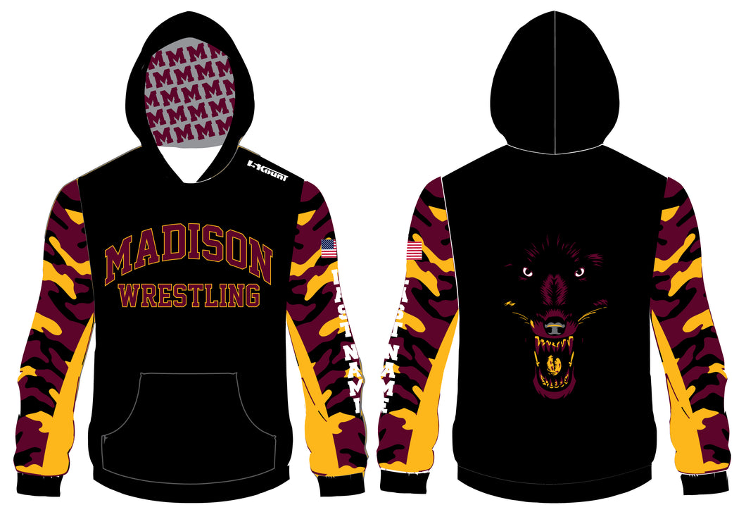 Madison Wrestling Sublimated Hoodie - Black - 5KounT2018