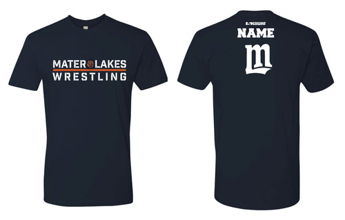 Mater Lakes Wrestling Cotton Crew Tee - Navy/Orange - 5KounT