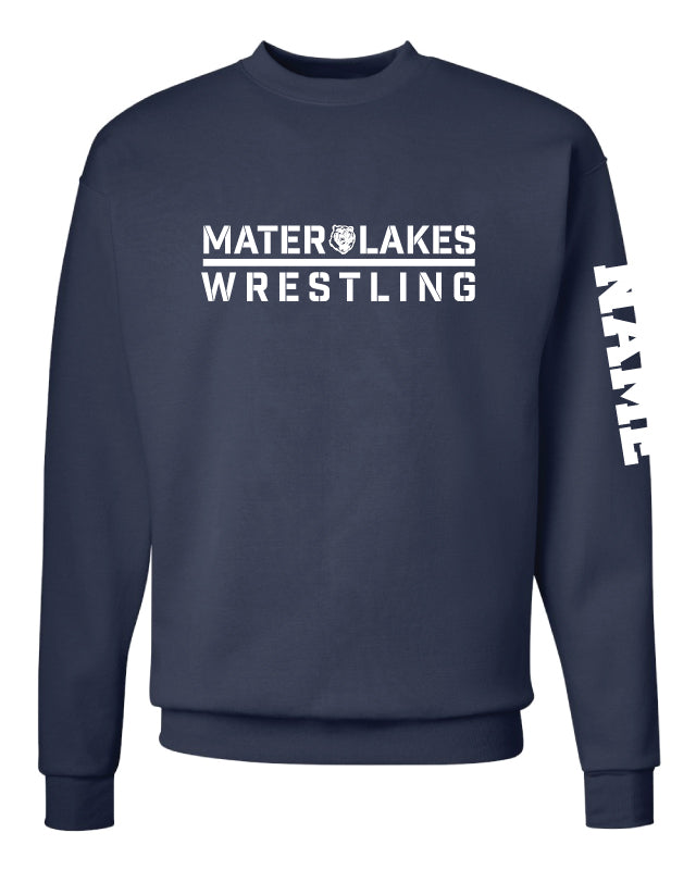 Mater Lakes Wrestling Crewneck Sweatshirt - Navy - 5KounT