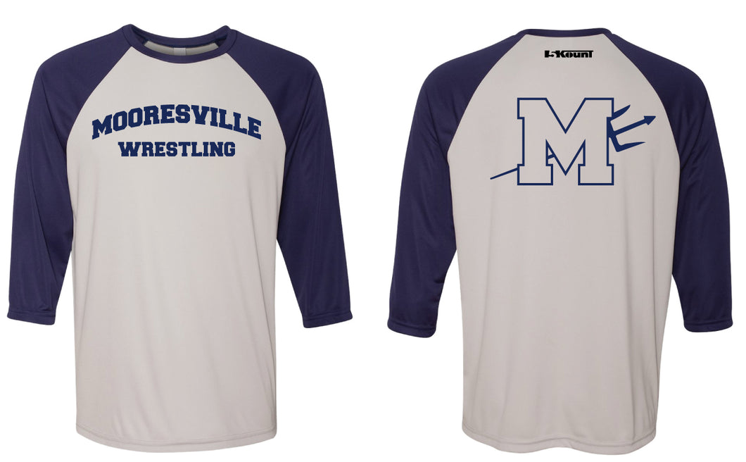 Mooresville HS Baseball Shirt - White/Blue - 5KounT