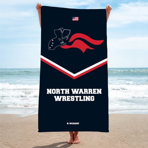 North Warren Wrestling Sublimated Beach Towel - 5KounT2018