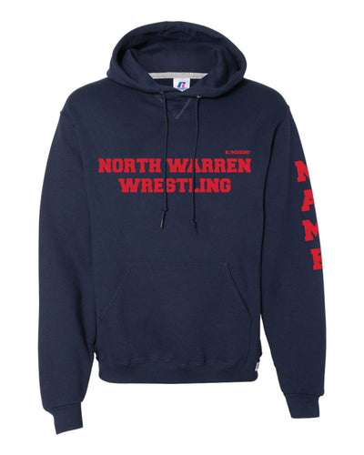 North Warren Wrestling Russell Athletic Cotton Hoodie - Navy - 5KounT2018