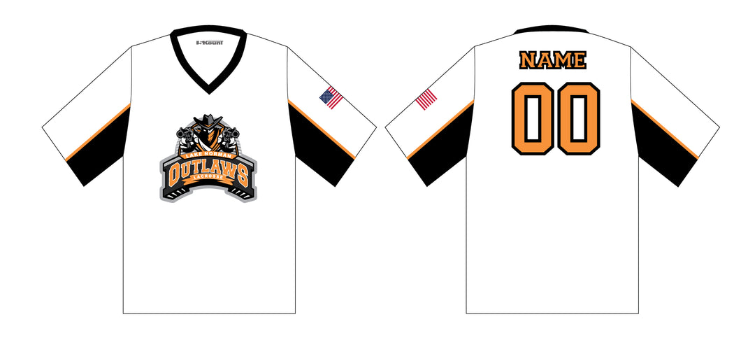 Outlaws Lax Sublimated Game Jersey - Away - 5KounT2018