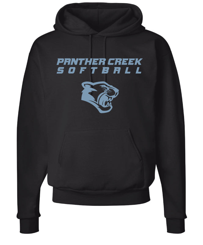 Panther Creek Softball Cotton Hoodie - Black - 5KounT