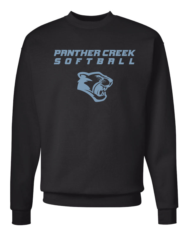 Panther Creek Softball Crewneck Sweatshirt - Black - 5KounT
