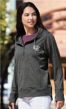 Panther Creek Softball Terry Snap Placket Hooded Pullover - Charcoal Heather - 5KounT