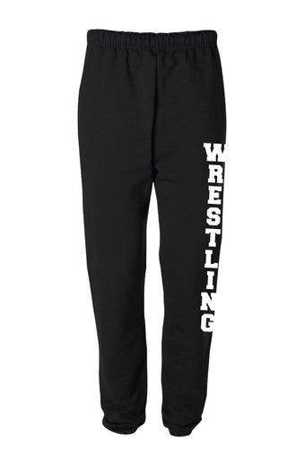 Wrestling Generic Print Cotton Sweatpants - White Logo - 5KounT