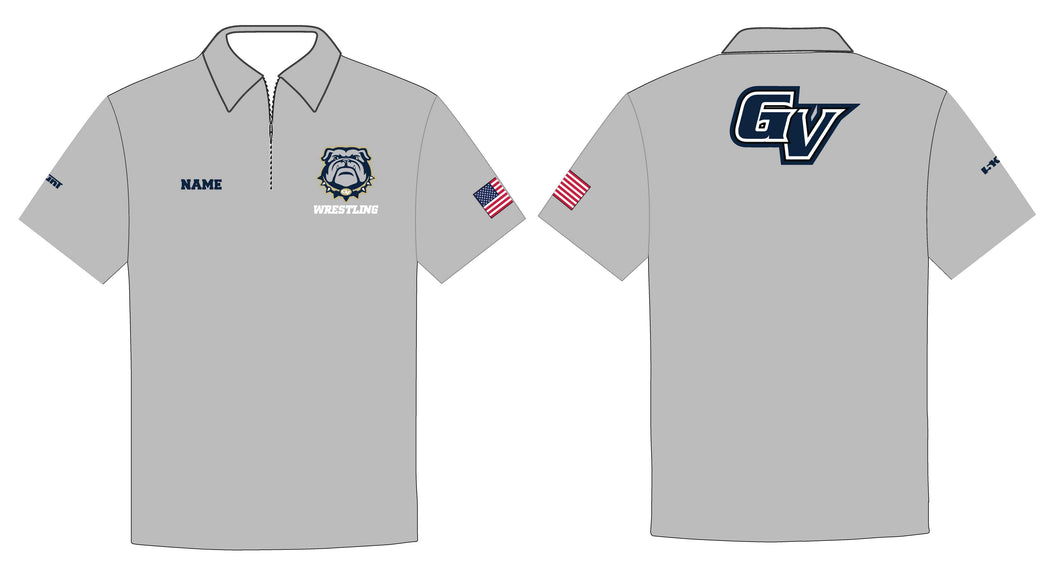 Golden Valley Wrestling Sublimated Polo Shirt - Gray - 5KounT