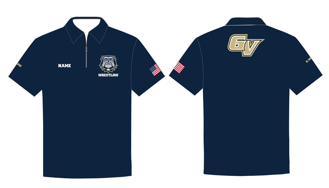 Golden Valley Wrestling Sublimated Polo Shirt - Navy - 5KounT