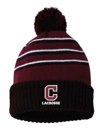 Clifton Lacrosse Pom Beanie - Design 1 (Black)