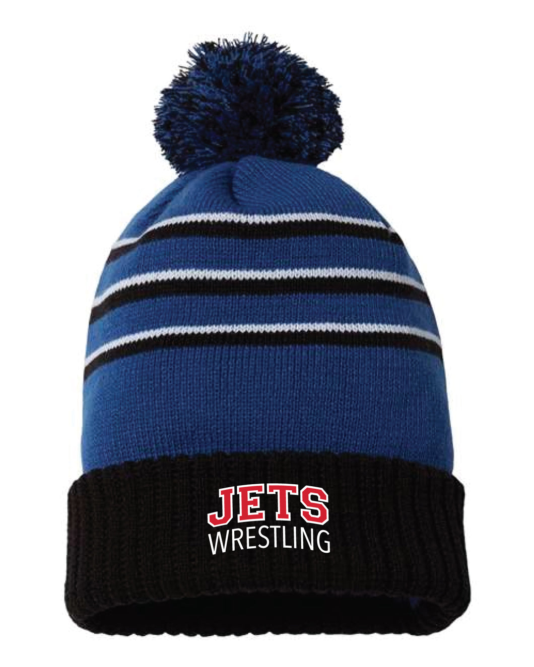 NC Jets Wrestling Pom Beanie - Royal - 5KounT