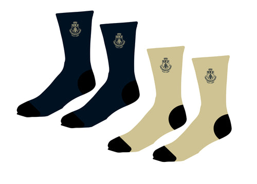 Pope John Lax Sublimated Socks - Navy / Gold - 5KounT2018