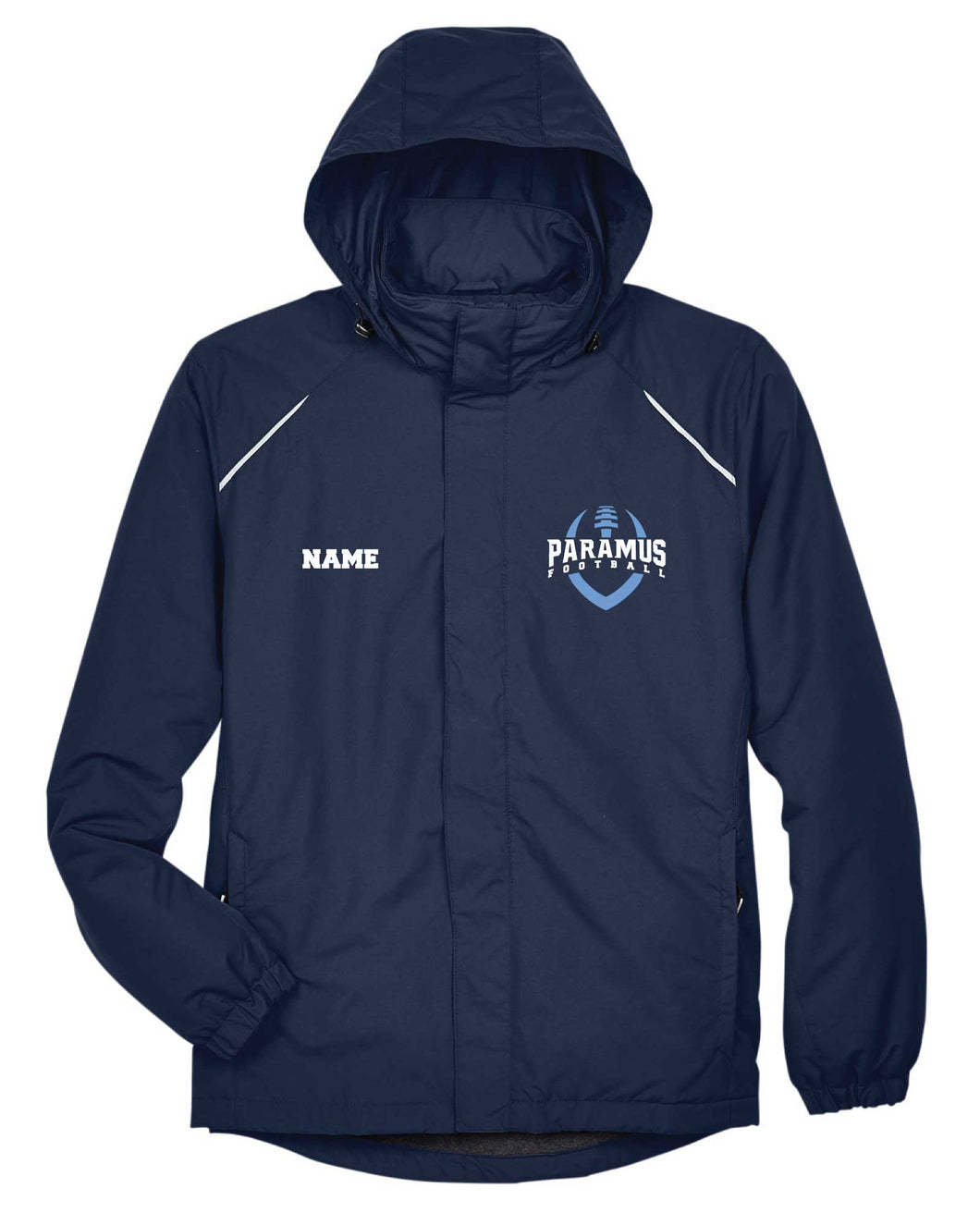 Paramus Football Men's Hooded Rain Jacket - Navy - 5KounT