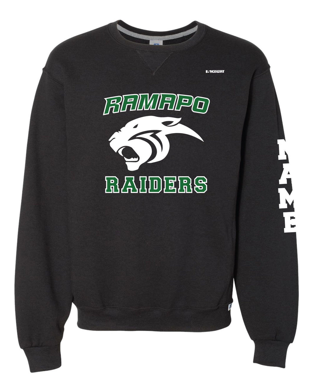 Ramapo Raiders Russell Athletic Cotton Crewneck Sweatshirt - Black - 5KounT2018
