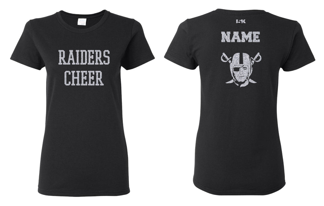 Raiders Cheer Cotton Crew Tee - Black - 5KounT