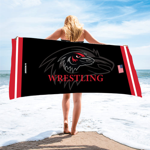 Robbinsville Wrestling Sublimated Beach Towel - 5KounT2018
