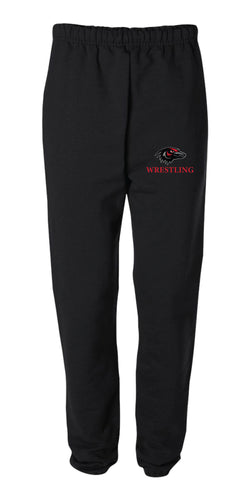 Robbinsville Wrestling Cotton Sweatpants - Black - 5KounT2018